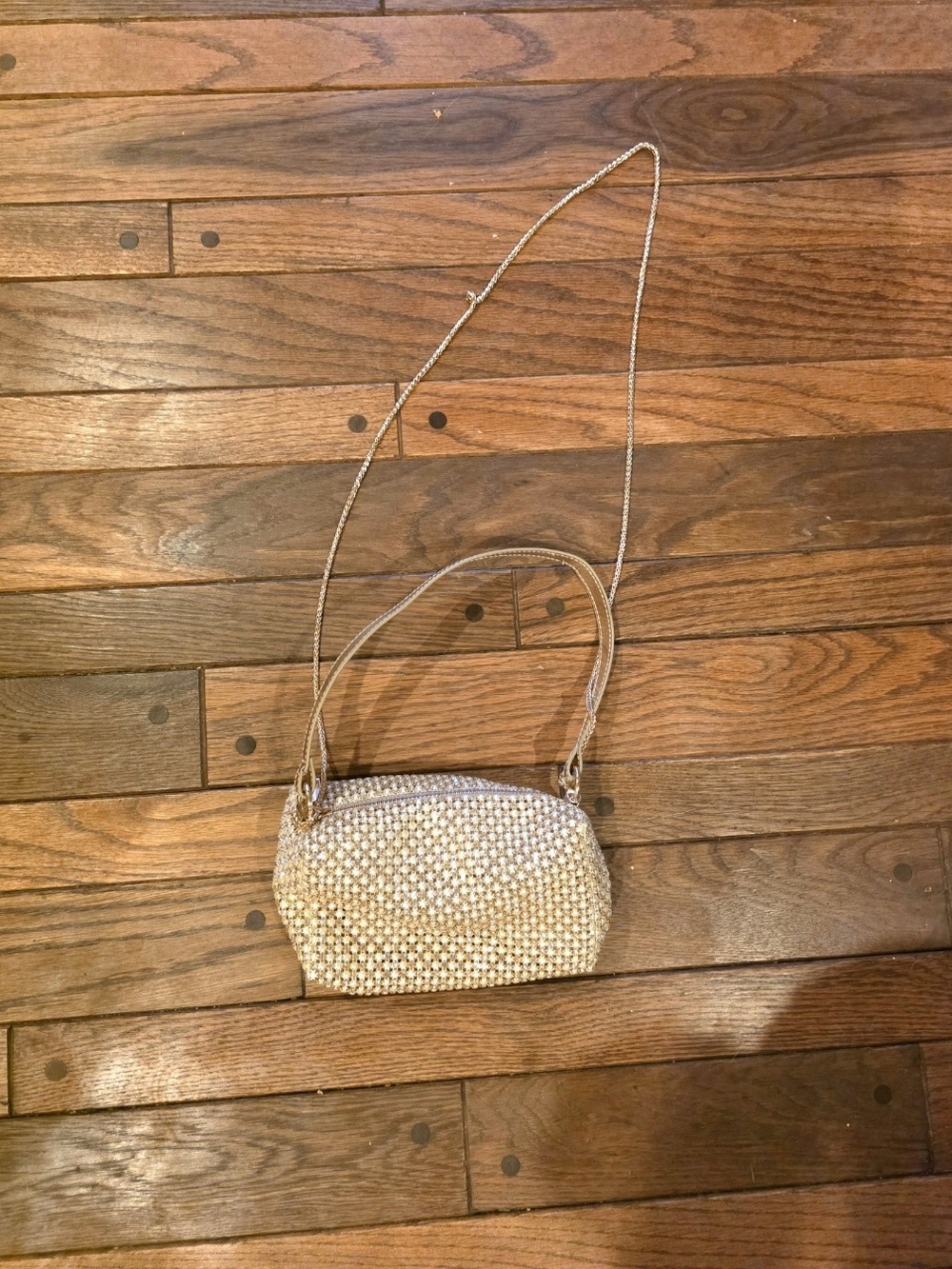 Beaded Gold Evening Crossbody